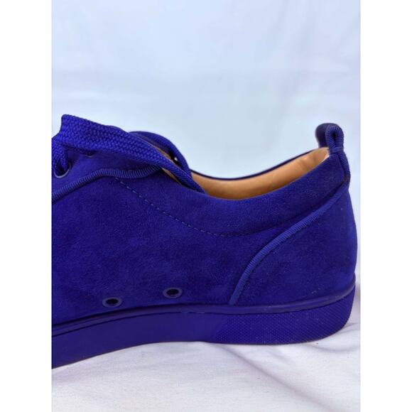 Christian Louboutin Louis Junior Spike Sneakers US-10 Suede Blue SPB-EB 370008 main image 3